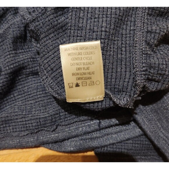 2/$15 Max Studio 3/4 Sleeve Tiered Dress Slate Split Neck Boho, Women's Medium - Picture 6 of 7